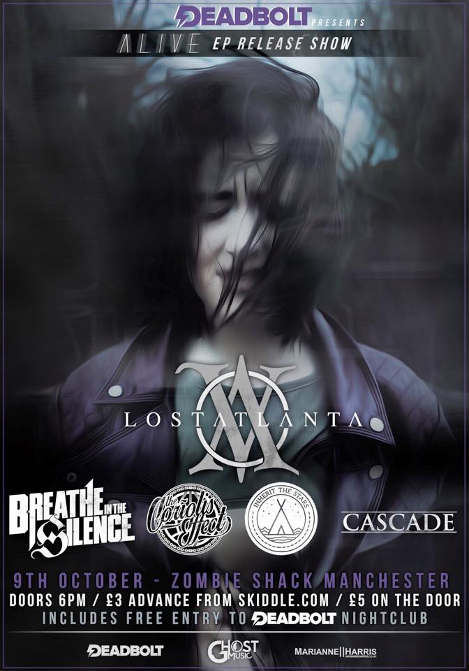 DeadboltClub's tweet photo. On October 9 we have @LostAtlantaUK's EP release party w/@OFFICIAL_BITS / @Inheritofficial + more at Zombie Shack! http://t.co/EgT6NEapGe