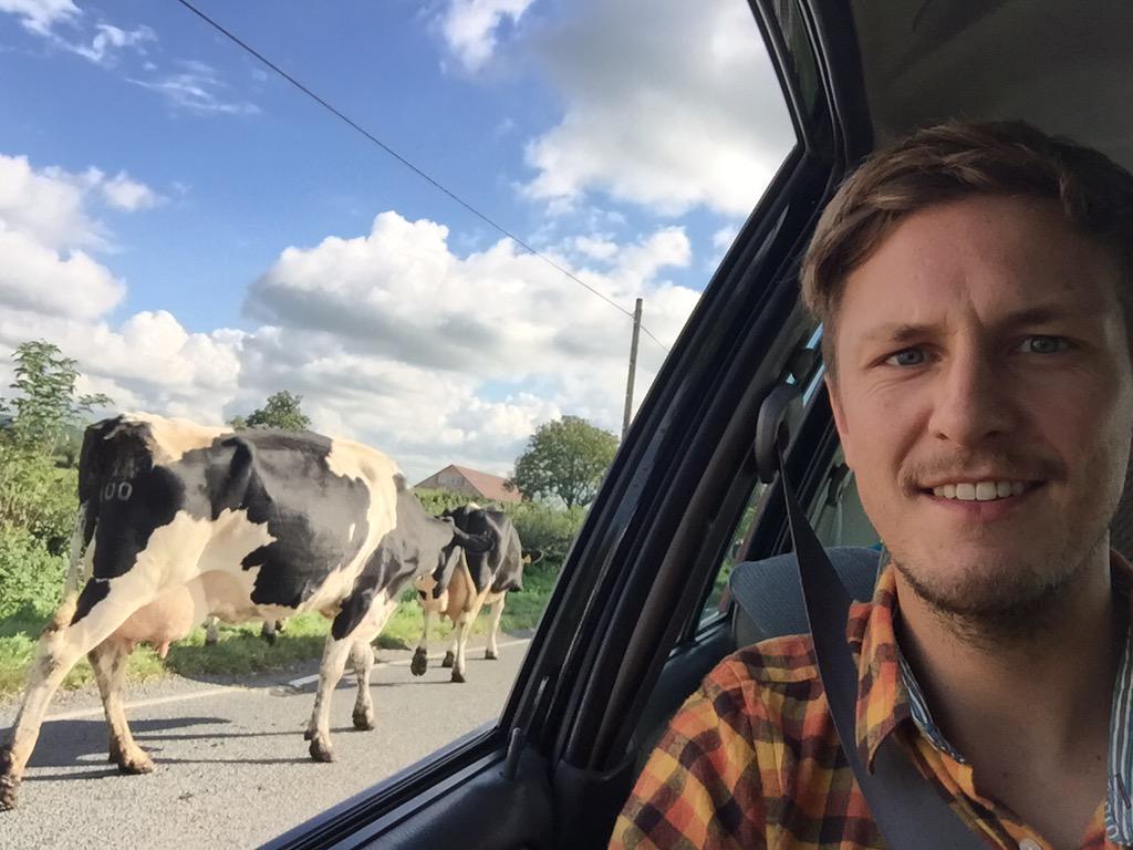 damienrickwood's tweet photo. Mooooooove over you're making me late! @SomersetProbz http://t.co/ptgatsrqVb