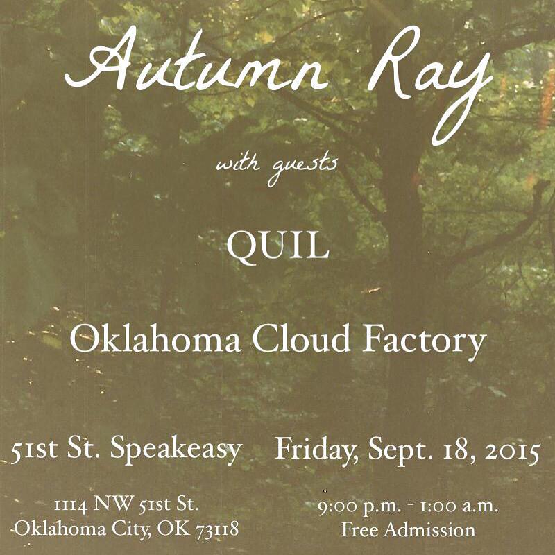 51stSpeakeasy's tweet photo. TONIGHT: @AutumnRayMusic @quilmusic @OKCloudFactory!! #FreeShow #SupportLocalMusic http://t.co/ticCRoimcw