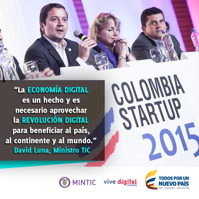 Ministerio_TIC's tweet image. "Emocionante ser parte de esta revolución digital" @lunadavid hoy en #ColStartUp2015