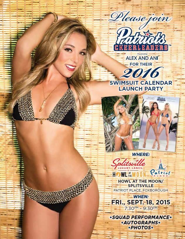 Pats Cheerleaders On Twitter We Are So Excited For Tonight Join Us Howlpatriot At 7 30pm For Our Swimsuit Calendar Launch Party Http T Co 6dtxfnjgtu