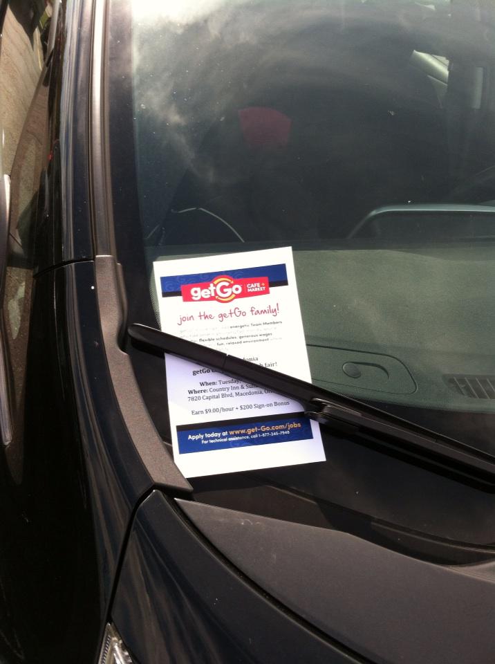 seanhecking's tweet image. GetGo ad on my EV. #fail #evproblems