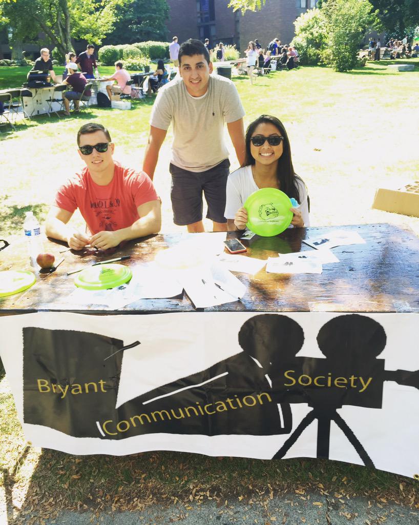 come find us at the org fair from 10-2 today! you don't need to be a comm major or minor to join! 😊
