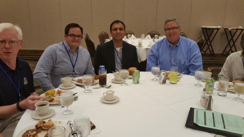 ASUG_WI's tweet photo. @wheresmycoffee3, Murali Balakrishnan and John Kreul from Bemis Company enjoying lunch #Asug_wi http://t.co/OdQz96LeB5