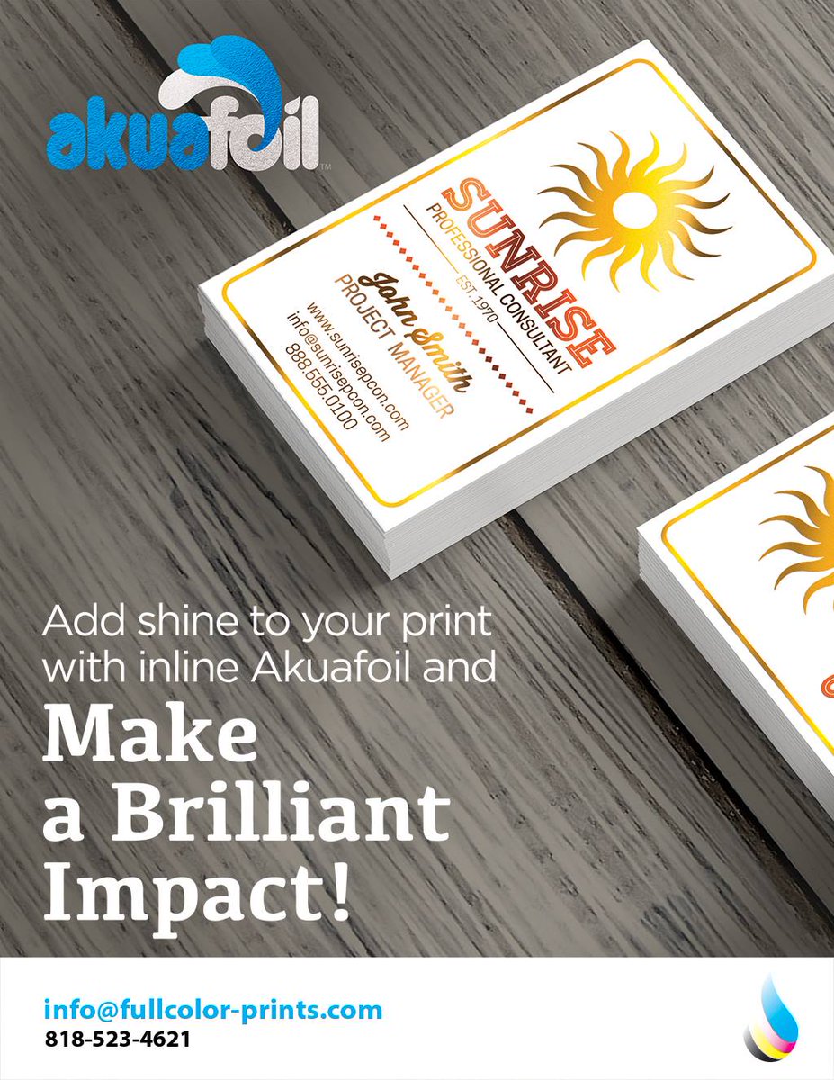 FullColor_Print's tweet image. A Perfect Solution For A Metallic Shine! #businesscards #postcards #printing