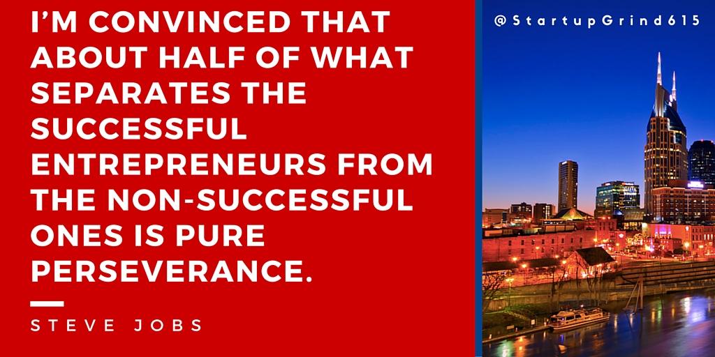 StartupGrind615's tweet photo. Learn what you need to perservere as @deavorco hosts the founder of @nashsoftware Sept 22nd http://t.co/748vIA87nO http://t.co/NWtJvY36cE