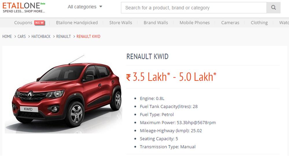 etailone's tweet photo. #Renault #FrenchCarmaker has opens #prebooking for #RenaultKWID in #India visit #etailone @ http://t.co/q0Am4l3N2o http://t.co/8gNnbtGnfq