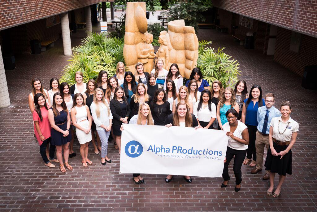 AlphaPRoduction's tweet photo. We are THRILLED to present the 2015-2016 Alpha PRoductions firm! Let's make it a great year, team! #withAlpha http://t.co/rSwKxINqxZ