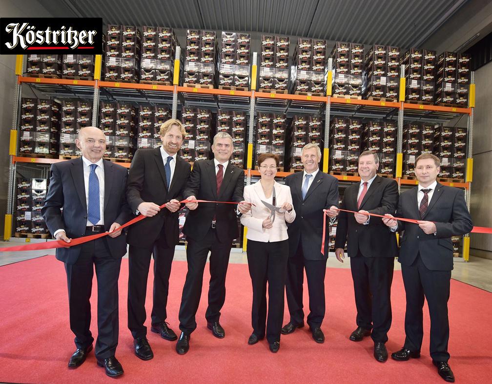 Heute wurden der Logistikanbau und das neue Palettenregalsystem der #Köstritzer Brauerei in Betrieb genommen.