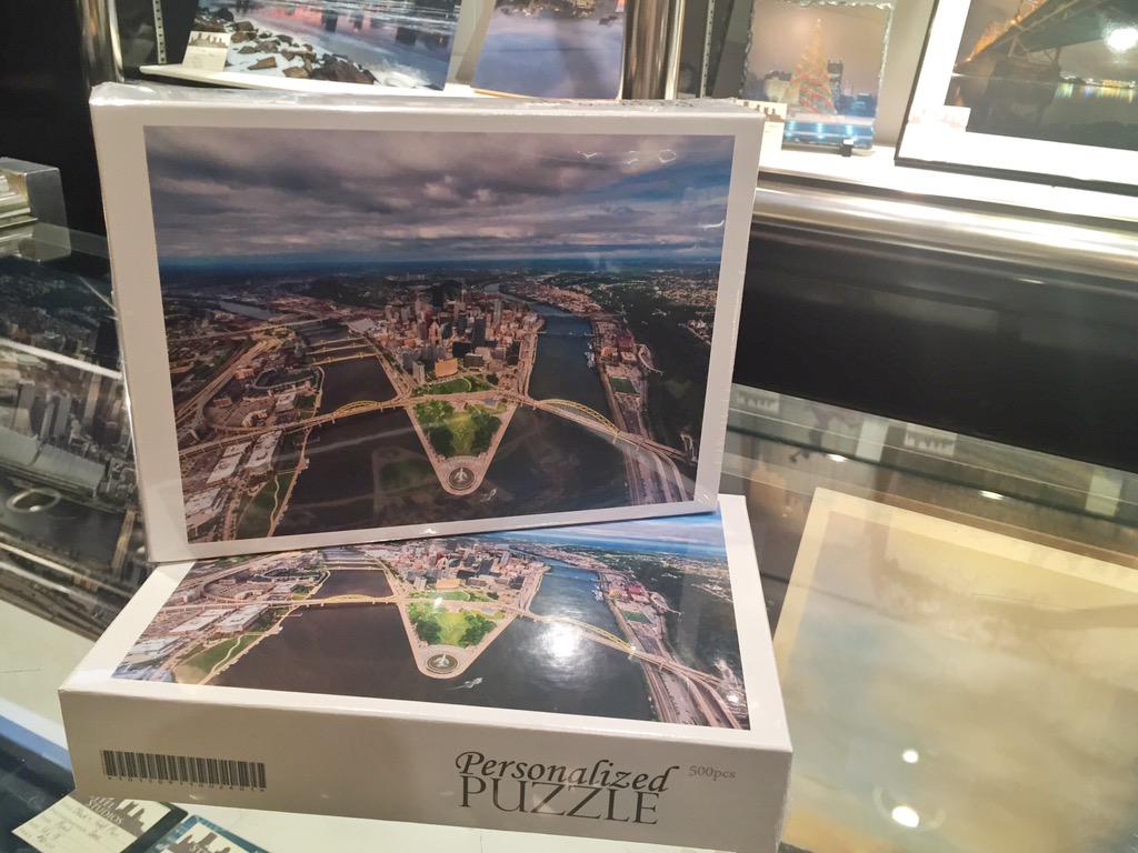 DaveDiCello's tweet photo. Two of the new products in @SteelStudiosPgh this morning!  Magnets and a brand new #Pittsburgh puzzle...more to come! http://t.co/Y1fXYl2mPh