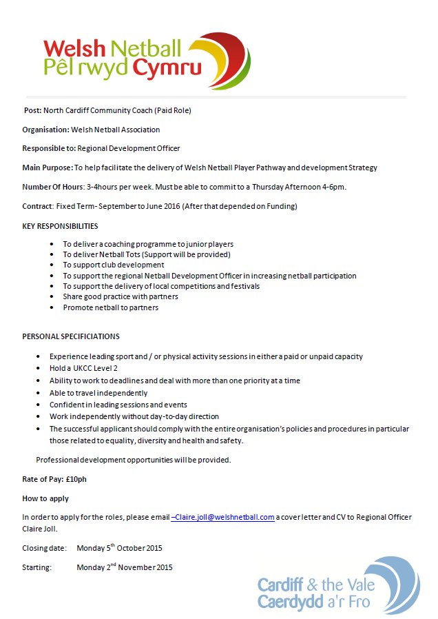 SouthEastWN's tweet image. Community Netball Coach opportunity in Llanishen #paidrole #netball @SportCardiff_N @WelshNetball @WNA_Development