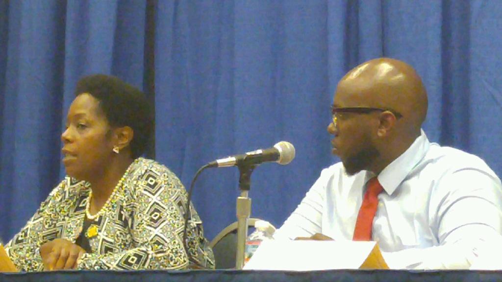 FightForAUnion's tweet image. Proud to have #FightFor15 child care worker Dawn Oneal on @KeithEllison's "From Ferguson to $15" panel #CBCFALC15