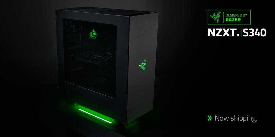 Razer's tweet image. The NZXT S340 Designed by Razer is now shipping. Craft your masterpiece today rzr.to/RS340