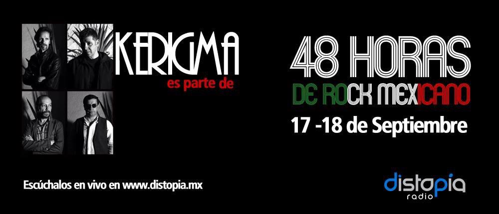 Pendientes, hoy a las 8pm tendremos en cabina a <a href="/Kerigma_Rock/">Kerigma Rock Oficial</a> en las #48HorasDeRockMexicano distopia.mx