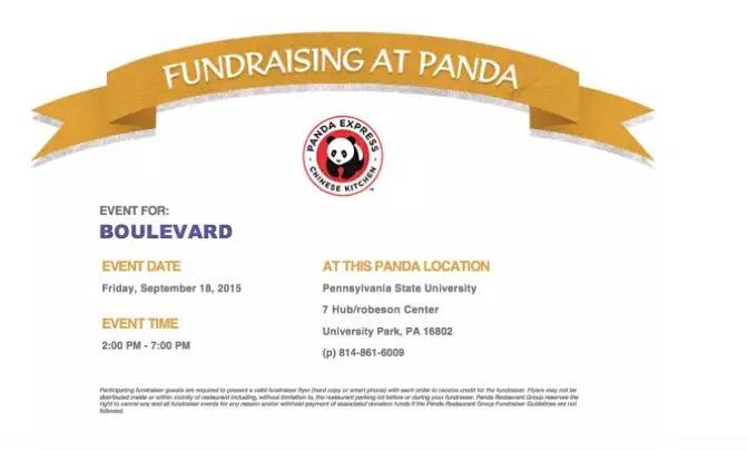 BoulevardPSU's tweet photo. Satisfy your craving and raise money #FTK! Show this flyer when you eat at the HUB Panda Express from 2-7 today. http://t.co/w7QPknEdDx