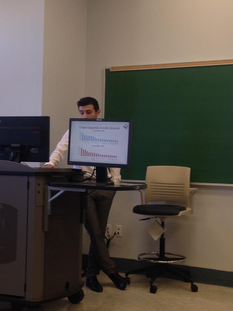 CTProject_KET's tweet photo. Final presentation by @2WeeksWithDave discussing the use of violence within articles in magazines #ctpinterns http://t.co/h1R2mkOs1Y