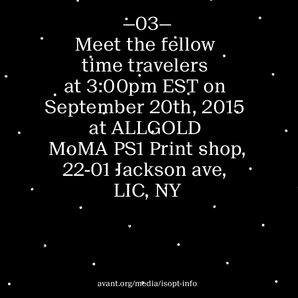 avantdotorg's tweet photo. 02:04:41:15 ◴◵◷◶ // #ISOPT #NYABF2015 http://t.co/FhoXppp6ZB