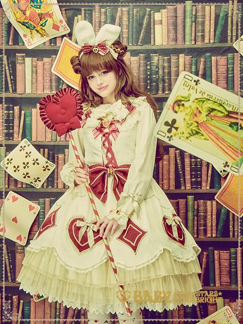 BABY The STARS 時計うさぎのHEART TRUMP jsk BABY ジャンパースカート