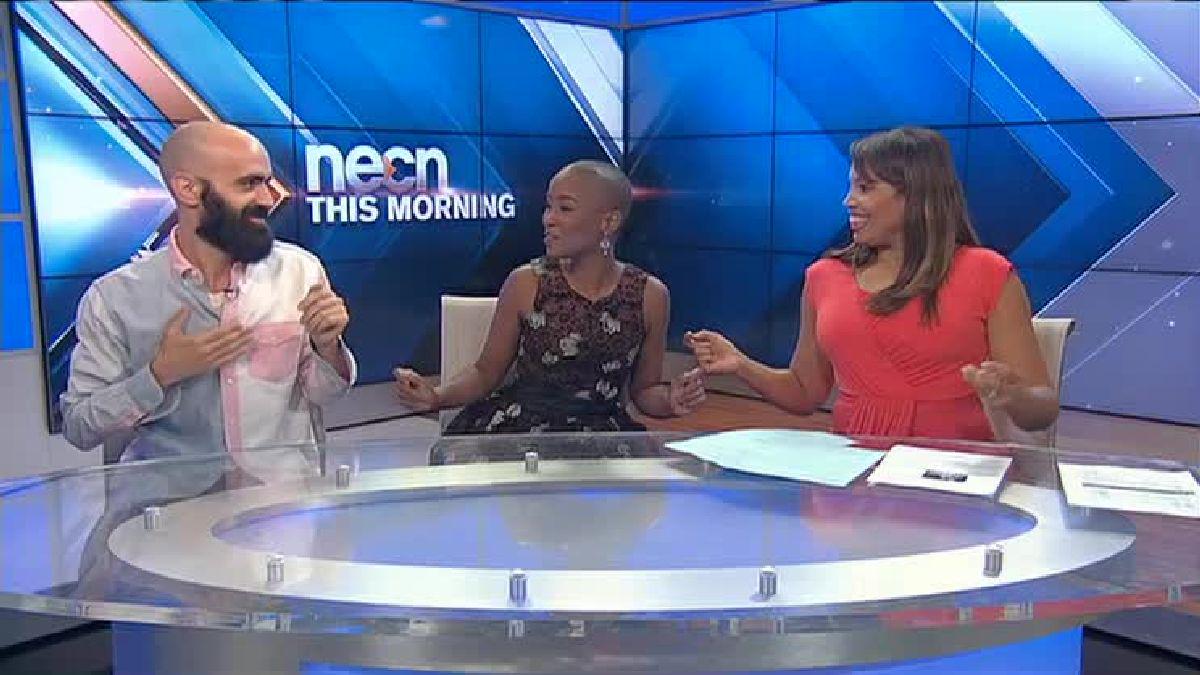 NECN's tweet photo. VIDEO: @LatoyiaNECN gets funky with @ScazzocchioS and @SheaRose. http://t.co/jtgxcgTKEh #RISEmusic http://t.co/fe5rwVxLnl