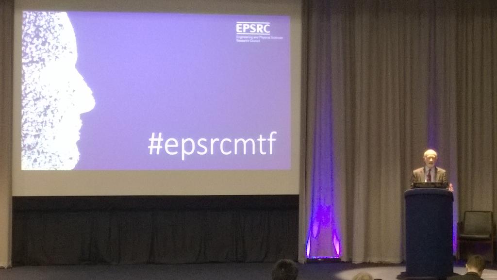 UPrecisionUK's tweet photo. Prof. Sir Mike Gregory closing #epsrcmtf http://t.co/RLAiCKmmqE