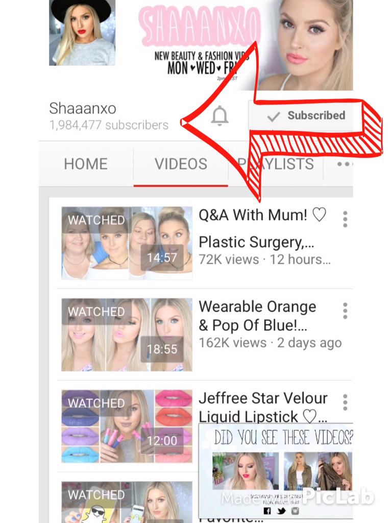 jennaccombs's tweet photo. let's get @xoShaaan to #2Msubscribers!!! @ZozeeBo @Jaclynhill @MichellePhan @NikkieTutorials @lustrelux @DesiPerkins http://t.co/ai2kq2Wnl4