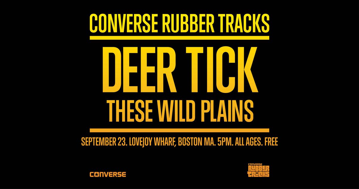 deertickmusic's tweet photo. DT is playing a FREE @Converse #RubberTracks show at Lovejoy Wharf in Boston on 9/23: http://t.co/p2dbKFKFCY http://t.co/D0RSgnMCM9