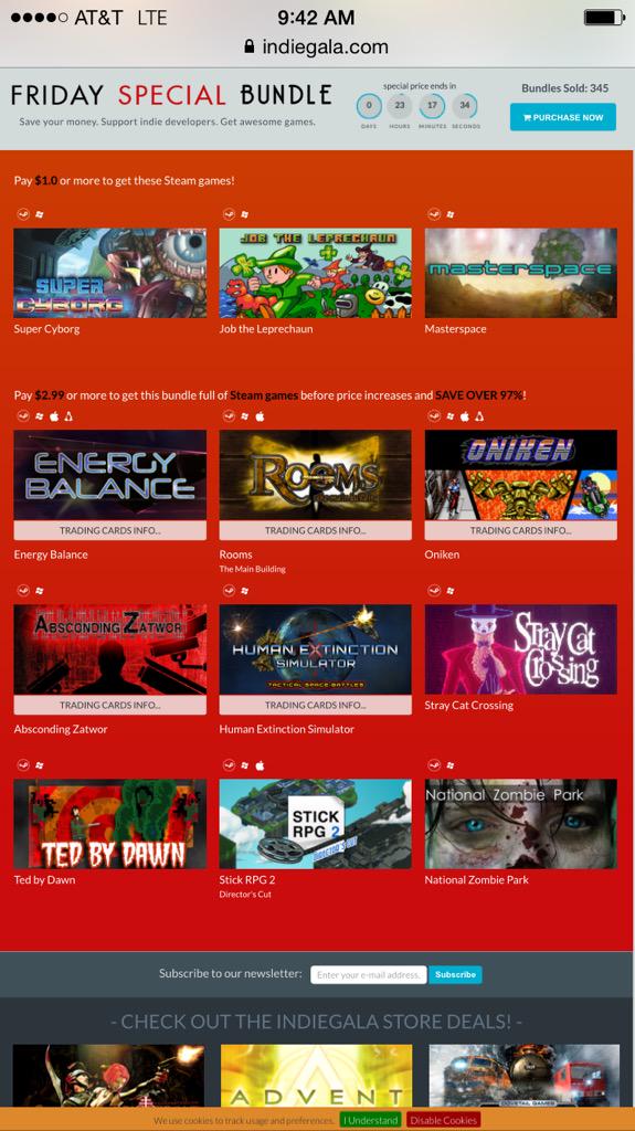 Proteus_Pixel's tweet photo. We're in the #indiegala Friday special bundle!  2.99 for 12 #STEAM indie games!  #gamedev     https://t.co/YQkirN8Hnr http://t.co/6z0O1h4NGD