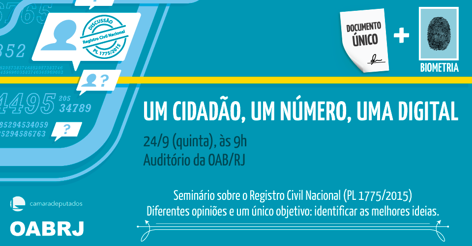 camaradeputados's tweet image. Registro Civil Nacional pode mudar sistema de identificação. Acompanhe a discussão do tema. goo.gl/W6v0bf