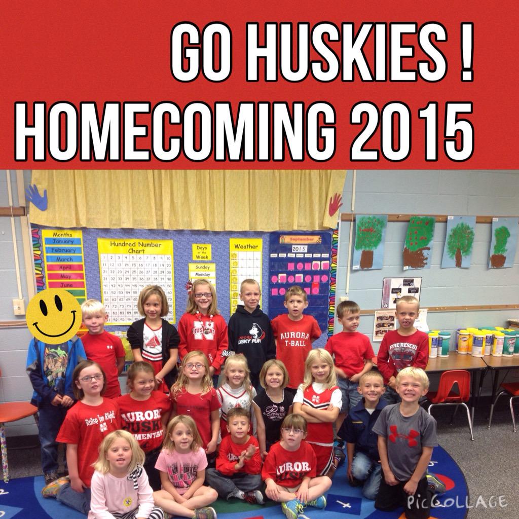 Rain or shine we've got Husky pride! #aurorahuskies #homecoming15