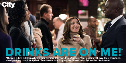 City_tv's tweet photo. You made it to Friday! Drinks on me! #FinePrint #BrooklynNineNine returns to City Sunday Sept 27 at 8:30 ET/PT http://t.co/7H8bg5pv1j