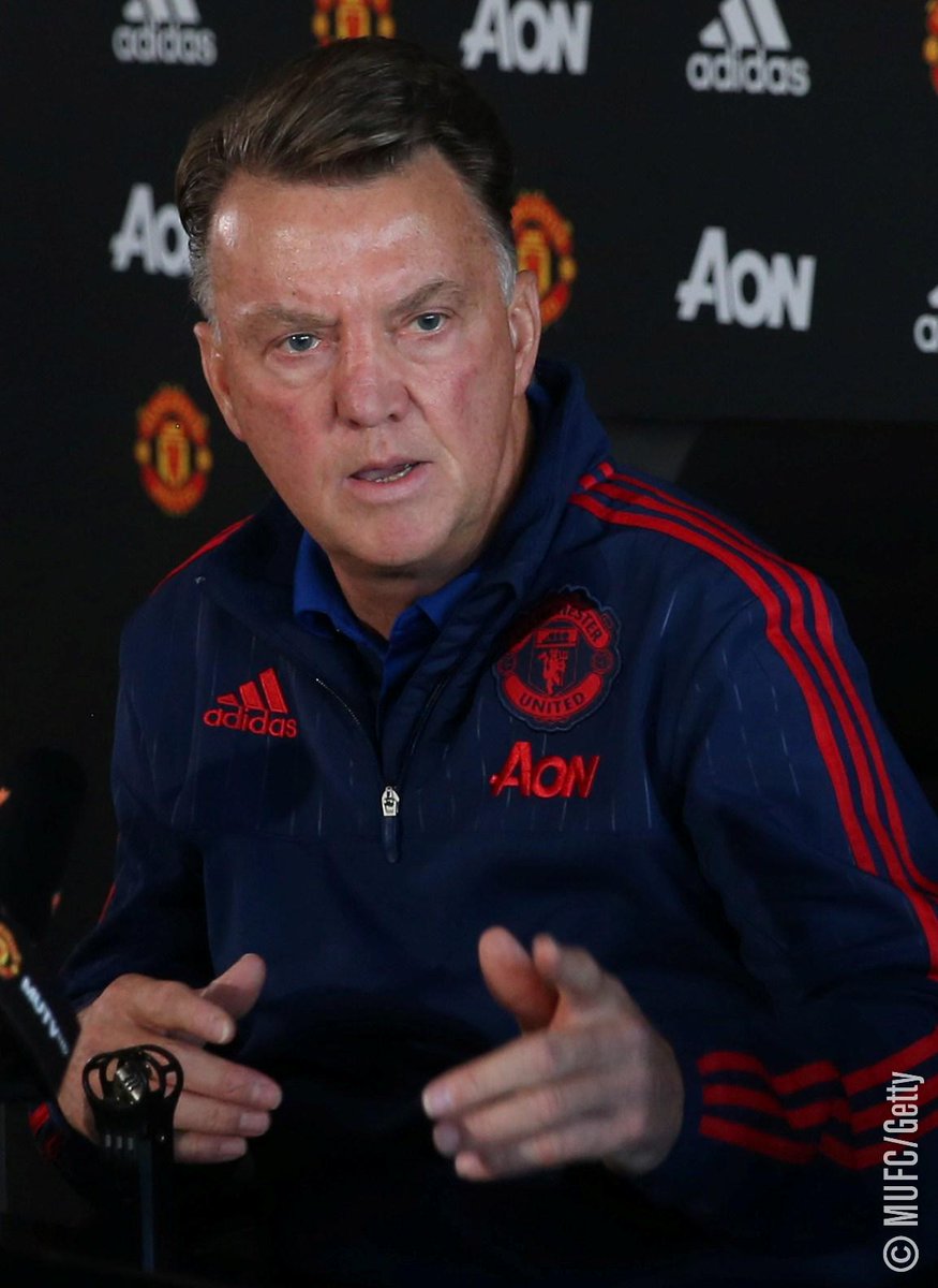 ManUtd's tweet photo. Read more quotes from van Gaal's press conference in our #UnitedToday live blog: http://t.co/Tdyd18iHmk http://t.co/7eQOSabMyp