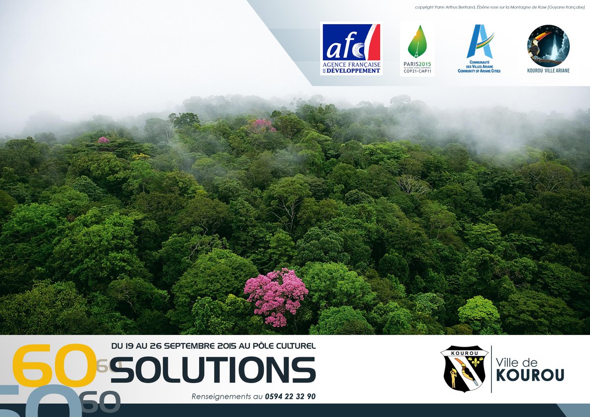 L'expo climat qui fait le tour du monde est à <a href="/VilleDeKourou/">Ville de Kourou</a> aujourd'hui ! #60solutions #Guyane @GoodPlanet_