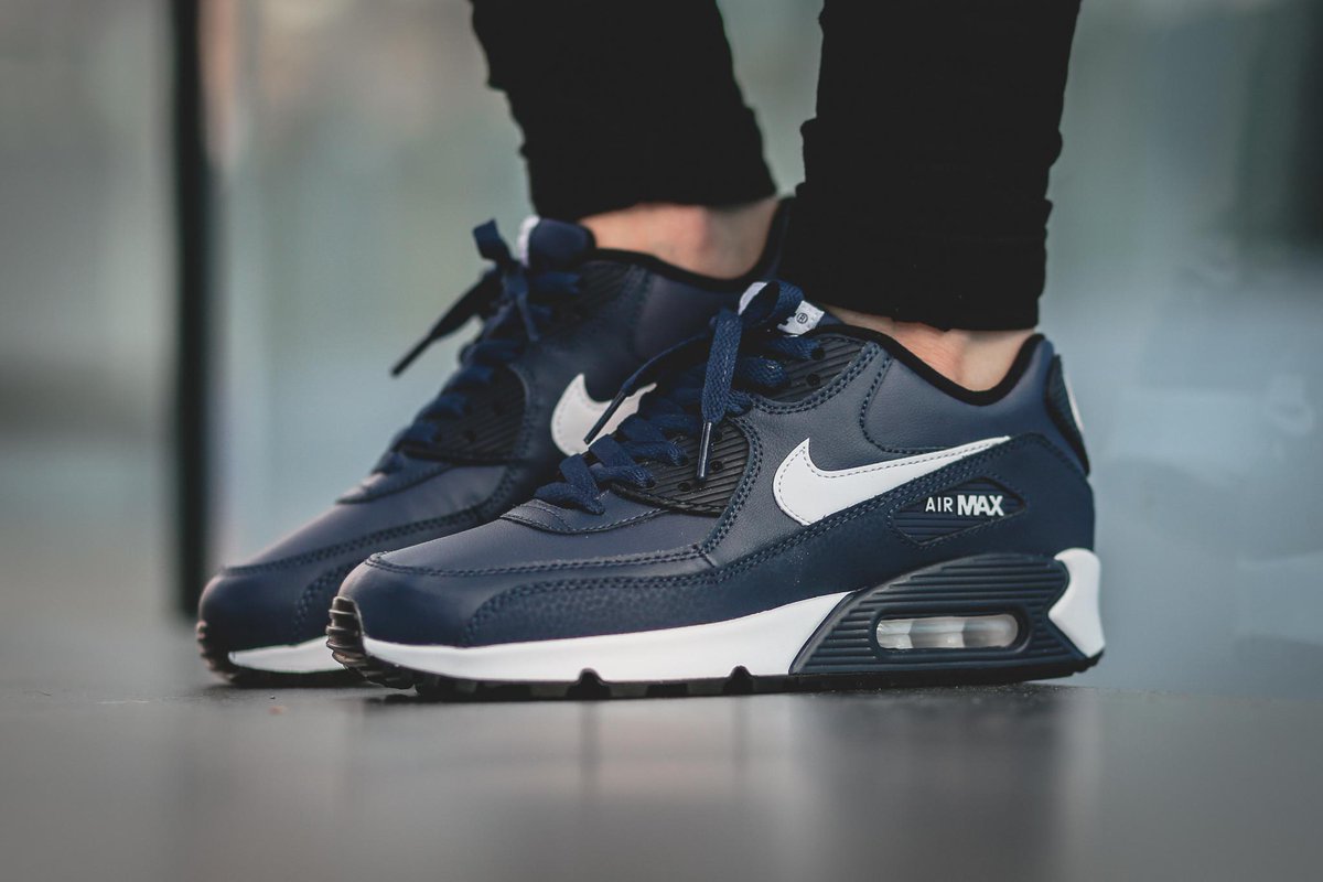 nike air max 90 leather midnight navy