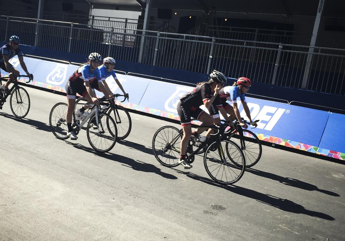 <a href="/CyclingCanada/">Cycling Canada</a> seen stretching their legs earlier. #Richmond2015 #RVA #UCI2015