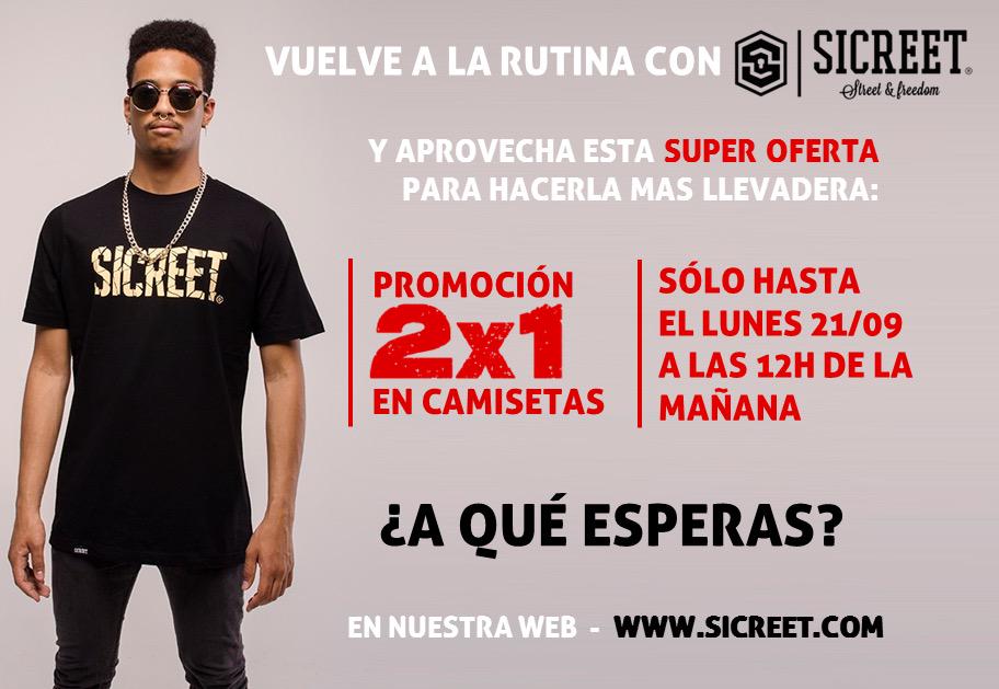 SicreetClothing's tweet photo. A que esperas para aprovechar nuestro #2x1 en camisetas? Pasate por http://t.co/eK35k9nQXH y hazte con ellas #sicreet http://t.co/u2TwggM6bv