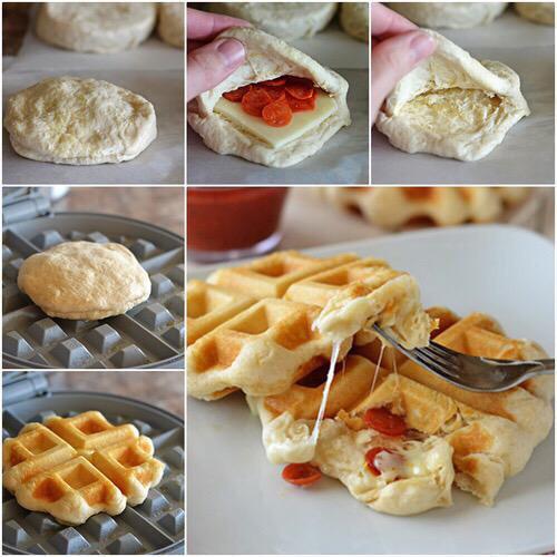 NCaselick's tweet photo. Pizza Waffles https://t.co/TWm4KuUkSO