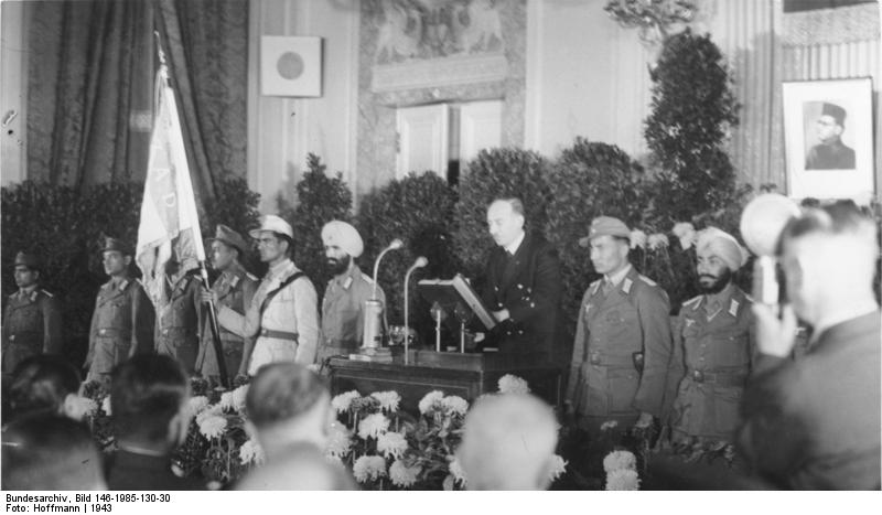 Celebration at the founding of the Provisional National Indian government at the Free India Center, Berlin,19/11/1943