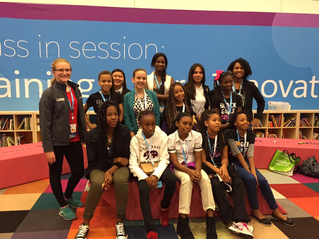 AnnWeeby's tweet photo. .@BlackGirlsCode & @GirlsWhoCode rising talent joined us @ #df15. We're proud to support these young ladies! #dfcodes http://t.co/fGwz5T00q4