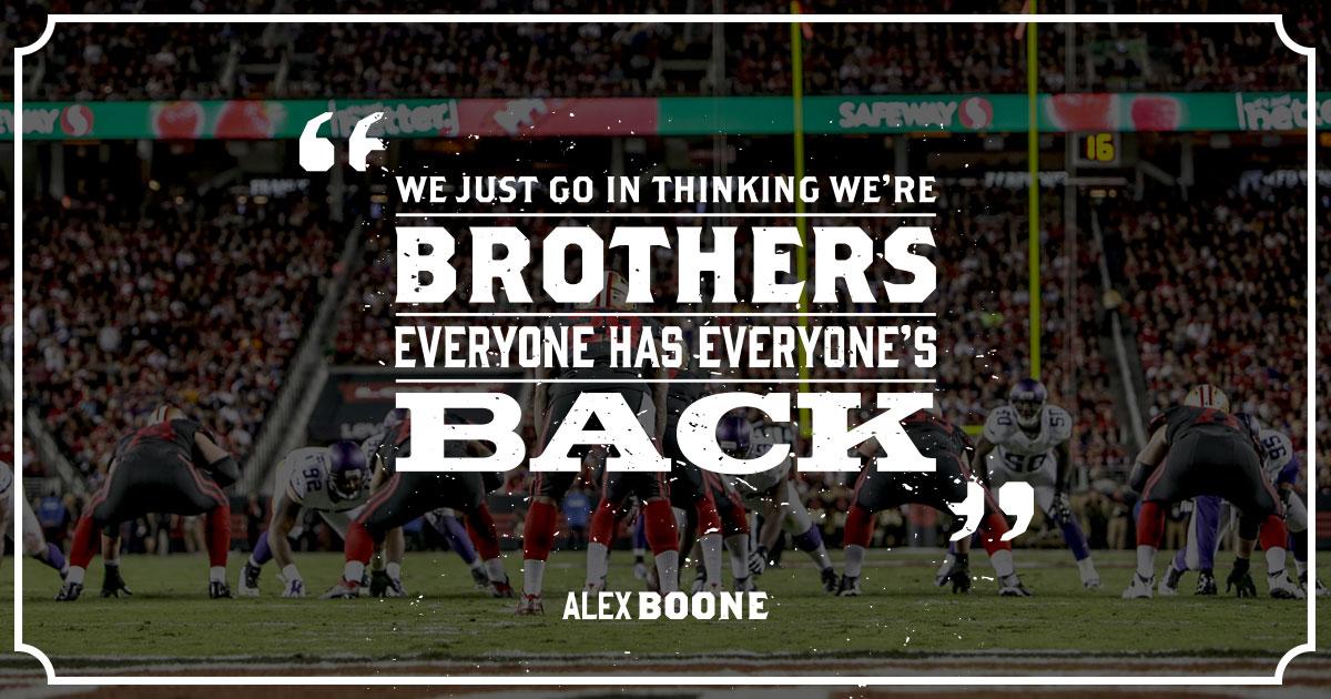 Alex Boone & the #49ers O Line.