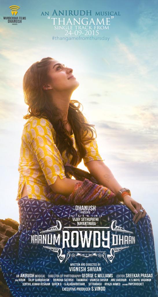 anirudhofficial's tweet photo. #NaanumRowdyDhaan single - #Thangamey releases on 24th September :) #A9 @dhanushkraja @VigneshhShivan http://t.co/1Q8yukDZo1