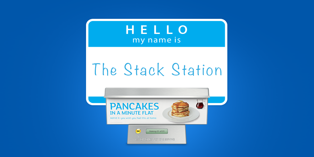 HIExpress's tweet image. After an amazing outpouring of smart ideas, our fans have officially named the #PancakeMachine. Thanks one and all!