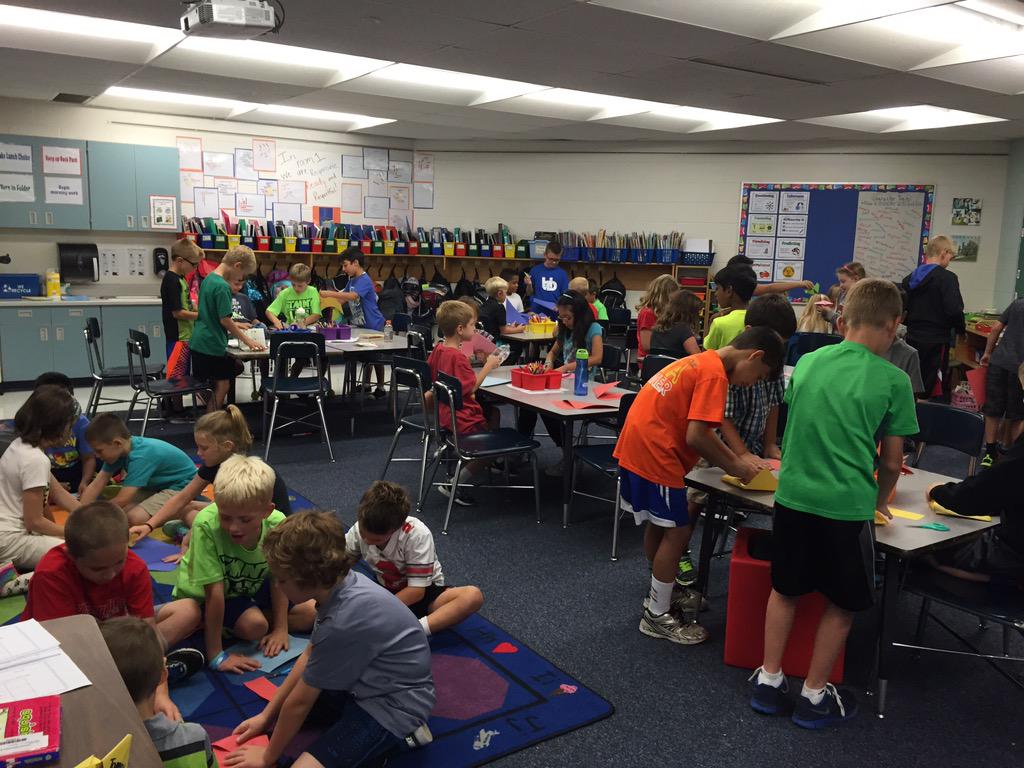 Working with Miss Noll's class on character traits!