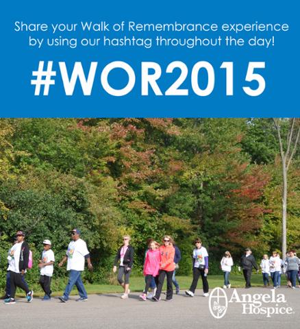 AngelaHospice's tweet photo. Our Walk of Remembrance is tomorrow! Don’t forget to share your experience using our hashtag, #WOR2015 http://t.co/yYFJ8toLSW