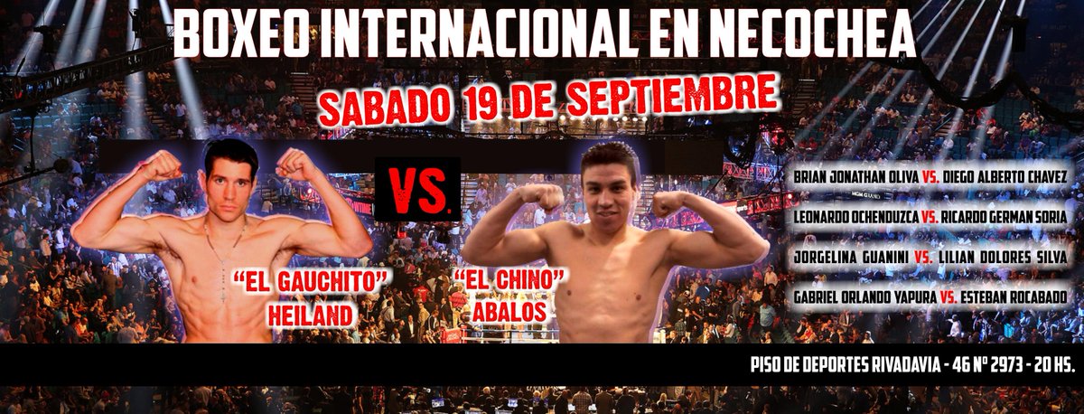 BoxNecochea's tweet image. #Palpitando la #Gran_Pelea!! Por el Tít. Int. CMB. #Necochea Sábado 19/09/2015. Piso de deportes Rivadavia.