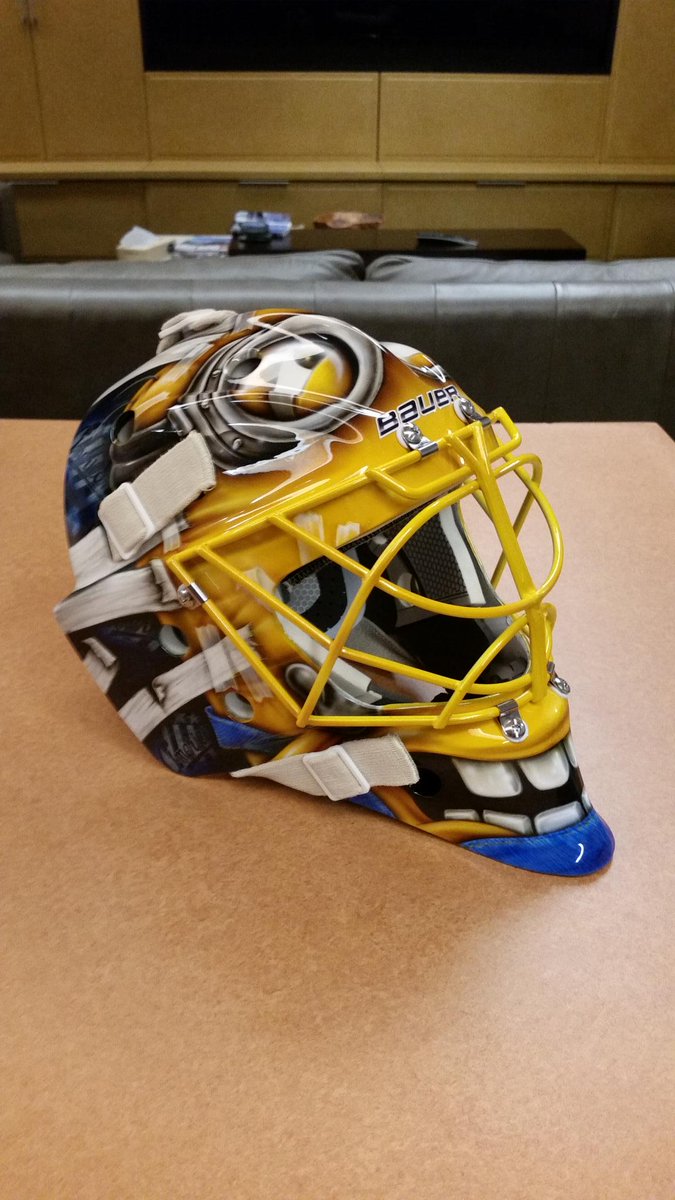 It looks like Linus Ullmark is going to debut another unbelievable mask