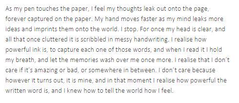 FirstStory's tweet photo. .@BabingtonCC student Megan Lange's meditation on the act of writing captivated us all at our #YoungWritersFestival http://t.co/sWT0PQ6MK4