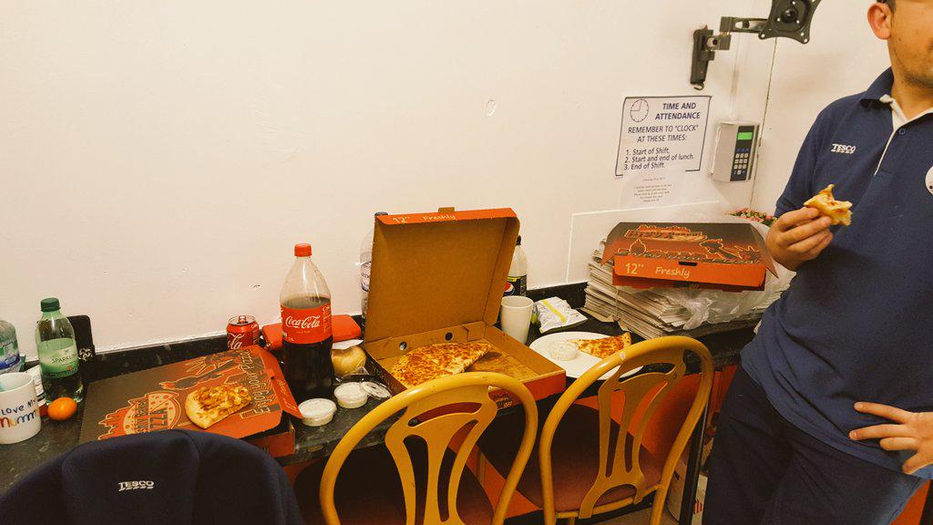 Pizza treats for everybody at work.<a href="/martinsquire1/">Martin Squire</a> <a href="/DomCarey1/">Dominic Carey</a> <a href="/Crossflats2349/">Crossflats Express</a>