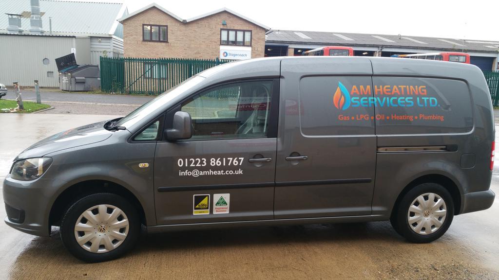 heatingAM's tweet image. Another of our vans with new sign writing, give us a wave or a beep if you see us in #Cambridgeshire