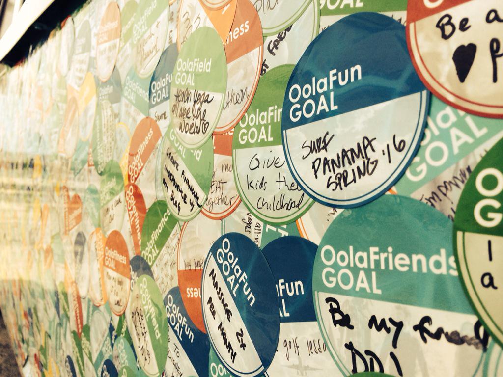 catchthepix's tweet photo. The infamous #oolabus on the #ooladreamtour ! Look at all those GOALS! Changing the world a little bit at a time. http://t.co/3AWPVbgZAn