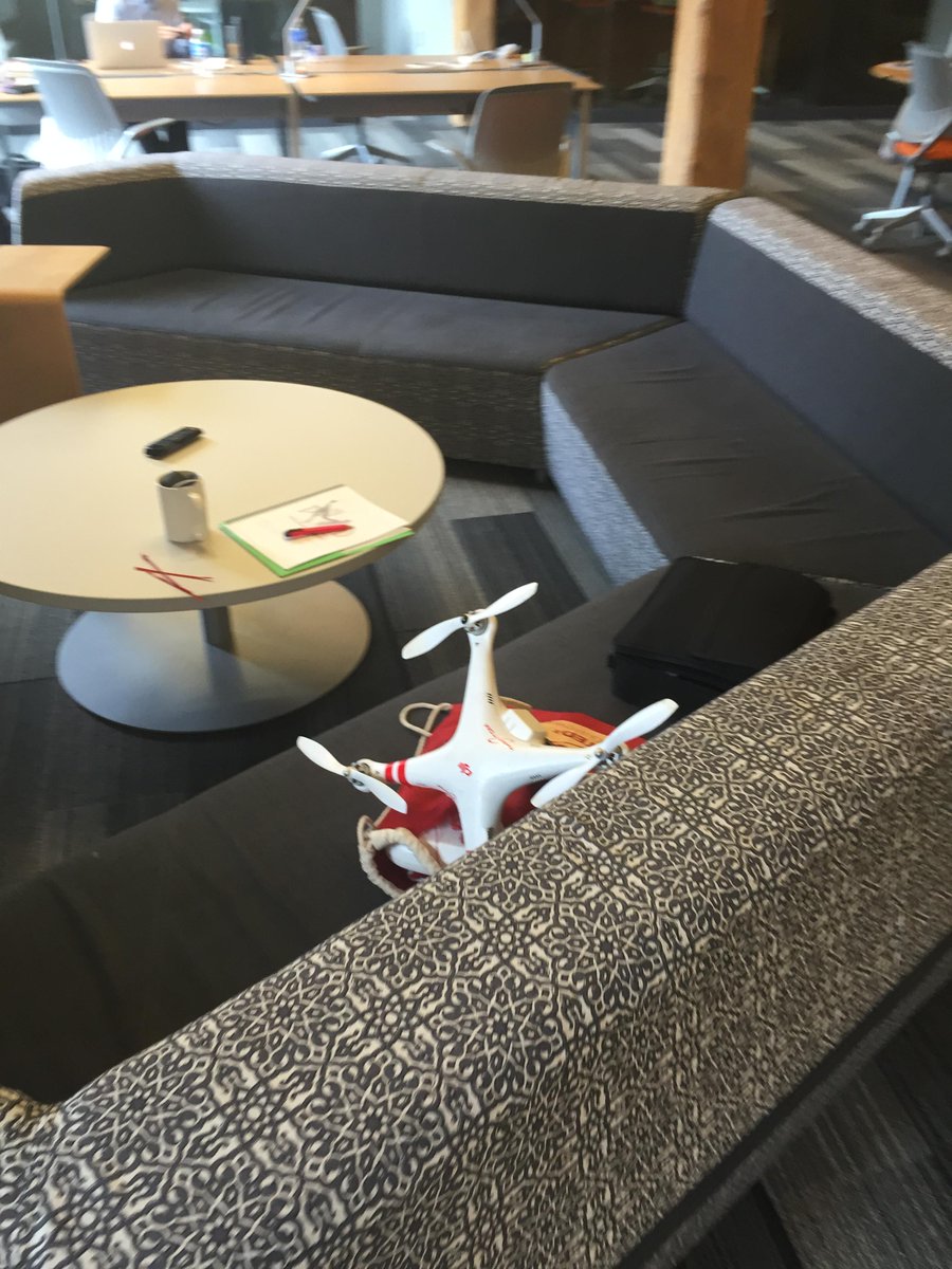 ArchGrants's tweet image. Someone left their robot on the couch. #lonelyrobot #hopeitsfriendly @DowntownTREX